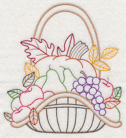 Autumn Bounty Basket (Vintage) - Image 5