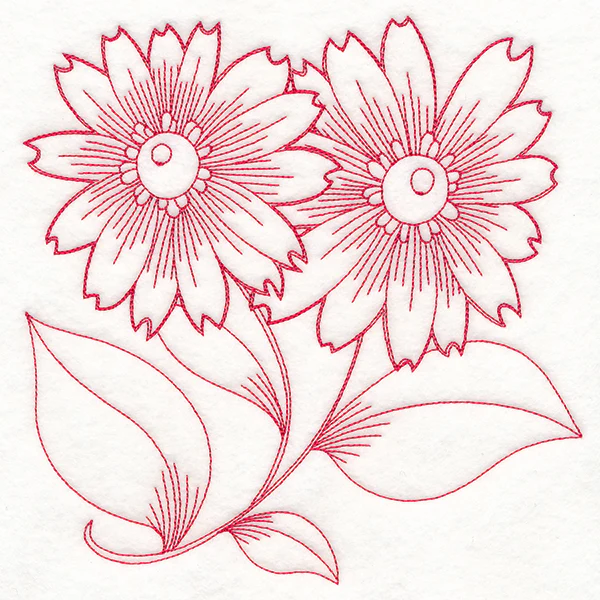 Autumn Bounty Quilting Square - Asters (Double Run) - Image 2