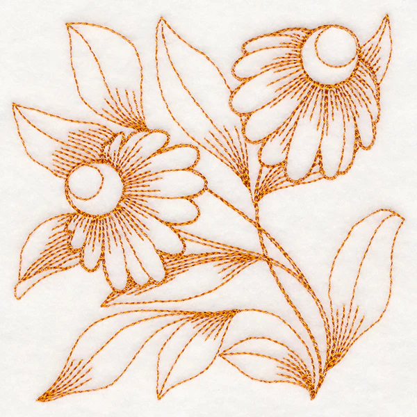 Autumn Bounty Quilting Square - Coneflowers (Double Run) - Image 5