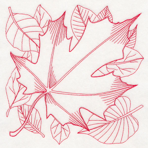 Autumn Bounty Quilting Square - Maple Leaf (Double Run) - Image 2