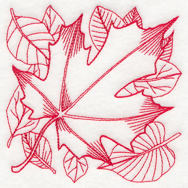 Autumn Bounty Quilting Square - Maple Leaf (Double Run) - Image 5