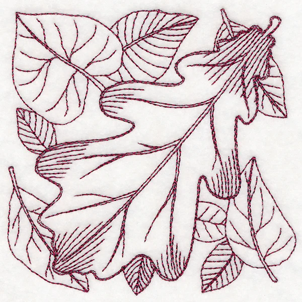 Autumn Bounty Quilting Square - Oak Leaf (Double Run) - Image 5