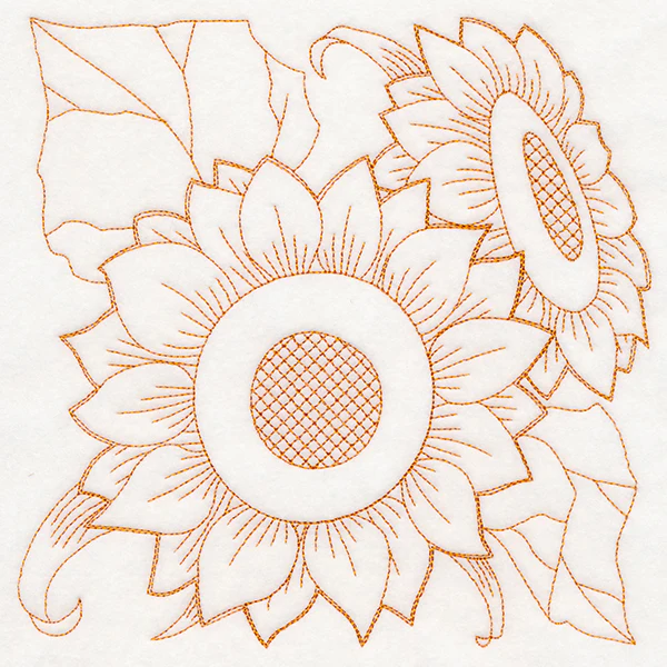 Autumn Bounty Quilting Square - Sunflowers (Double Run) - Image 2