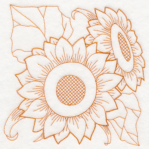 Autumn Bounty Quilting Square - Sunflowers (Double Run) - Image 3