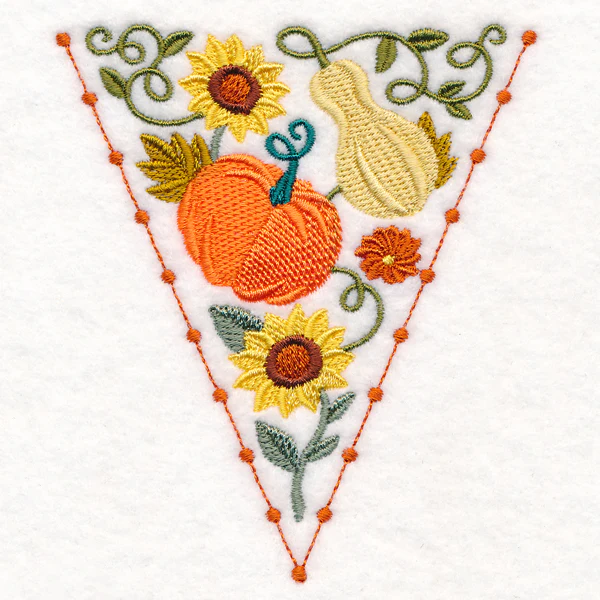 Autumn Bunting - Pumpkin and Gourd - Image 3