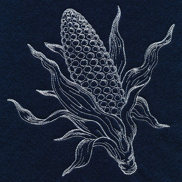 Autumn Corn Etching (Whitework) - Image 2