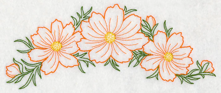 Autumn Cosmos Spray (Vintage) - Image 2