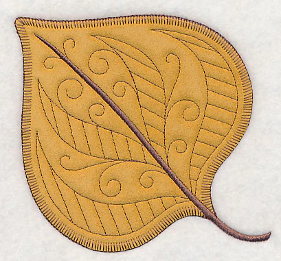 Autumn Cottonwood Leaf (Heirloom Applique) - Image 3