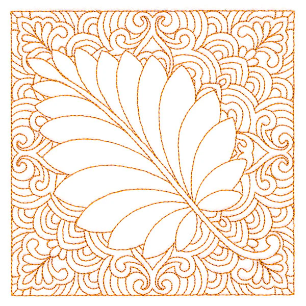 Autumn Delights Birch Leaf Quilting Square (Double Run) - Image 4