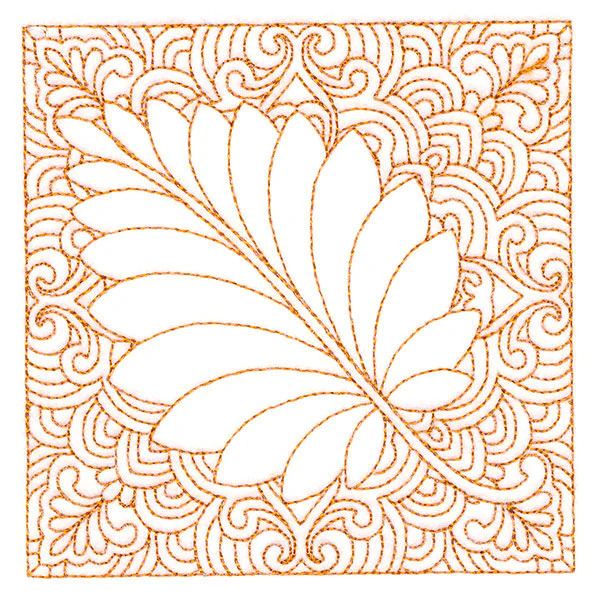 Autumn Delights Birch Leaf Quilting Square (Double Run) - Image 5