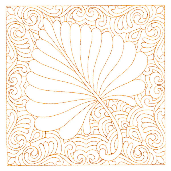 Autumn Delights Cottonwood Leaf Quilting Square (Double Run) - Image 2