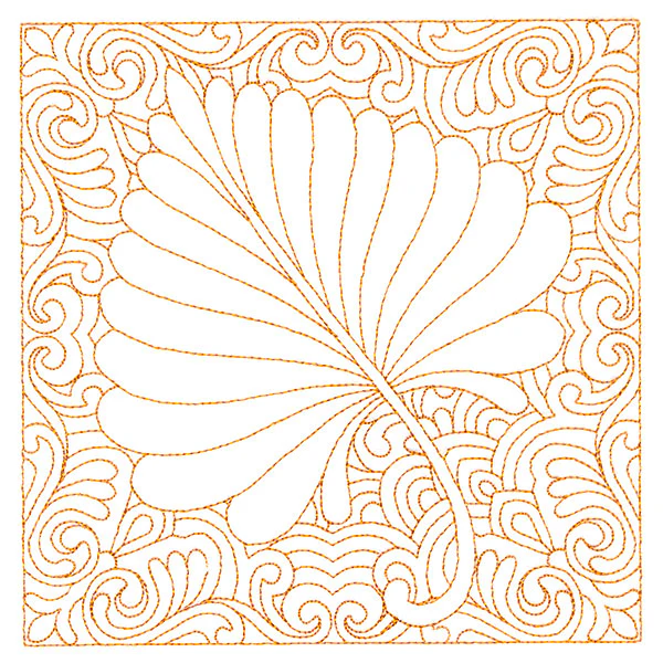 Autumn Delights Cottonwood Leaf Quilting Square (Double Run) - Image 3