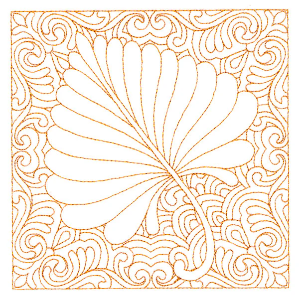 Autumn Delights Cottonwood Leaf Quilting Square (Double Run) - Image 4