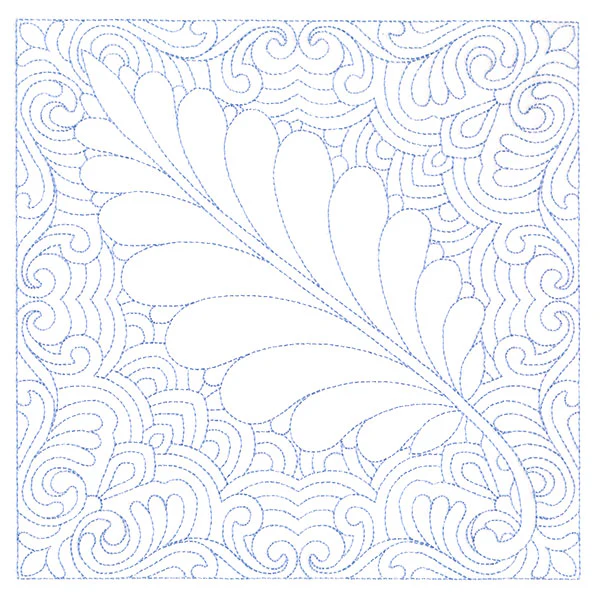 Autumn Delights Walnut Leaf Quilting Square (Double Run) - Image 2