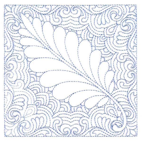 Autumn Delights Walnut Leaf Quilting Square (Double Run) - Image 5