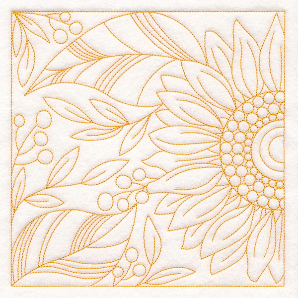 Autumn Details Quilting - Sunflower (Double Run)