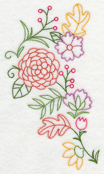 Autumn Flower Spray (Vintage) - Image 3