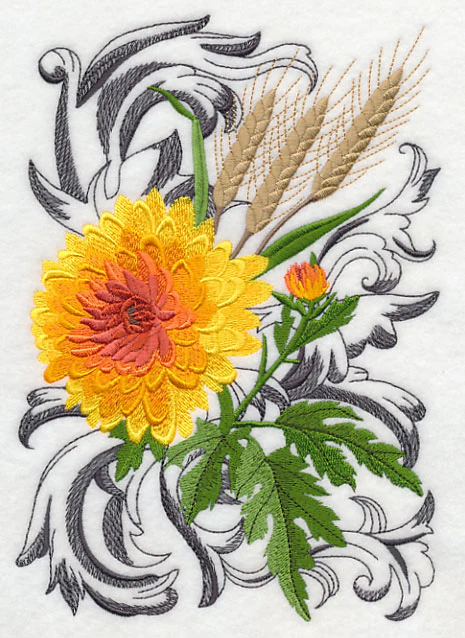 Autumn Flowers with Flourish - Image 2