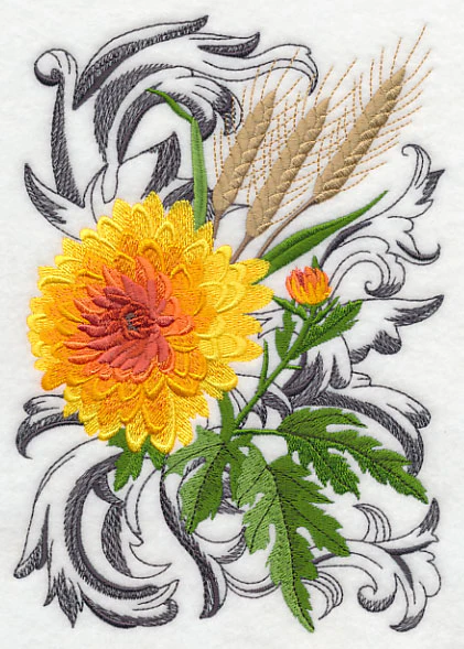 Autumn Flowers with Flourish - Image 3