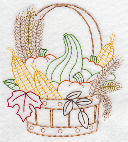 Autumn Harvest Basket (Vintage) - Image 2
