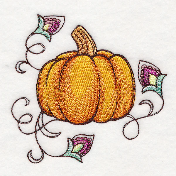 Autumn Jacobean Accent - Pumpkin - Image 3