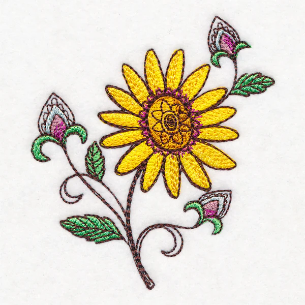 Autumn Jacobean Accent - Sunflower - Image 3