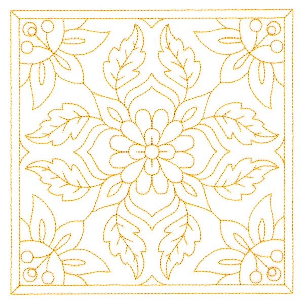 Autumn Kaleidoscope Quilting Square 1 (Double Run) - Image 3