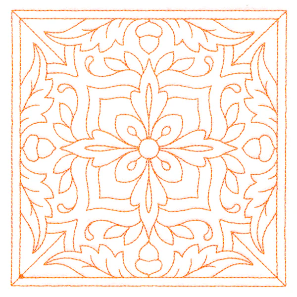 Autumn Kaleidoscope Quilting Square 6 (Double Run) - Image 4