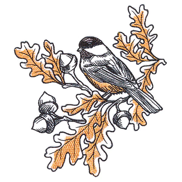 Autumn Leaves Chickadee - Image 3