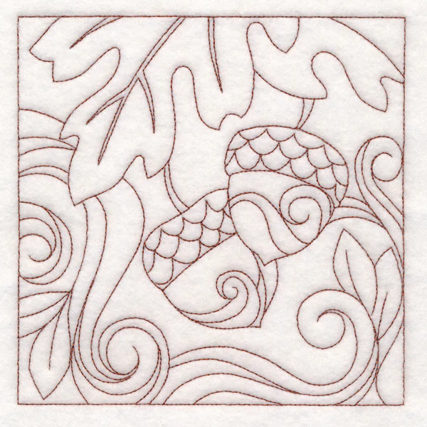 Autumn Quilting Acorns (Double Run) - Image 3