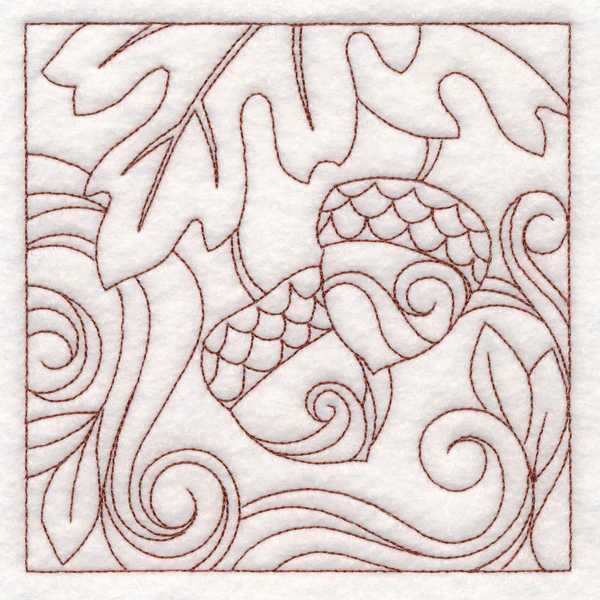 Autumn Quilting Acorns (Double Run) - Image 4