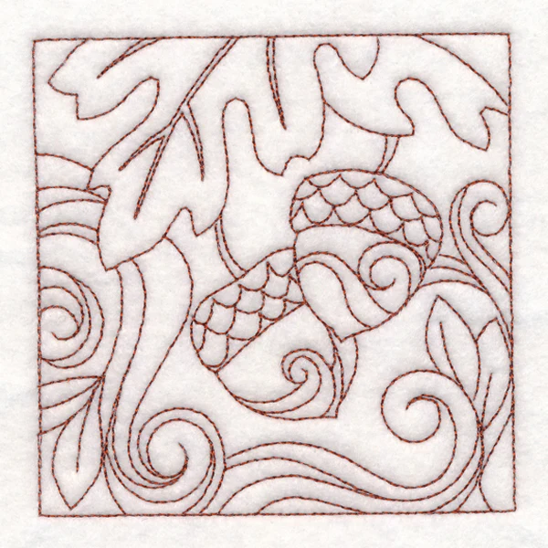 Autumn Quilting Acorns (Double Run) - Image 5