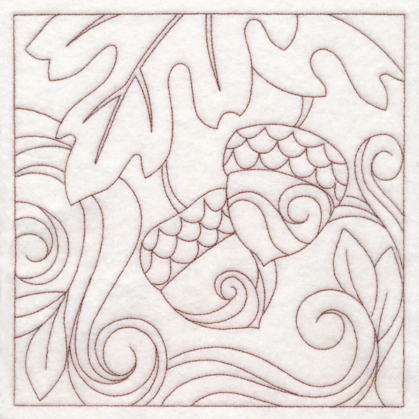 Autumn Quilting Acorns (Double Run) - Image 6