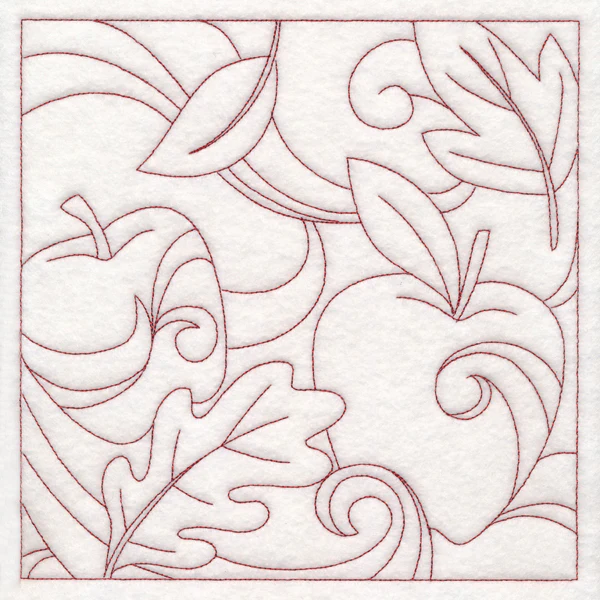 Autumn Quilting Apples (Double Run)