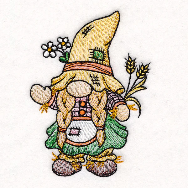 Autumn Scarecrow Gnome - Female - Image 3