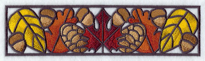 Autumn Stained Glass Border