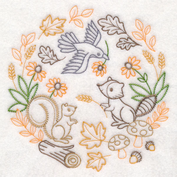 Autumn Wildlife Scene (Vintage) - Image 2