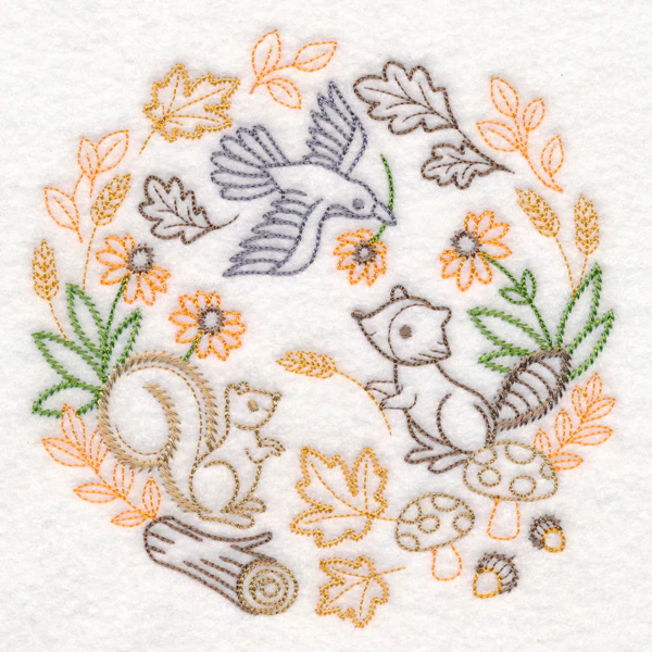 Autumn Wildlife Scene (Vintage) - Image 3