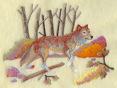 Autumn Wolf in Watercolor - Image 2