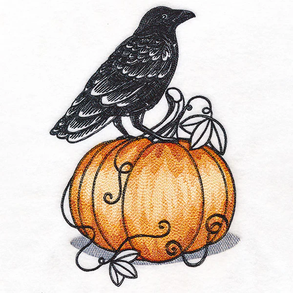 Autumn's Raven and Pumpkin - Image 4