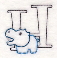 Baby Animals Letter H (Vintage) - 4 1/2 Inch - Image 3