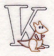 Baby Animals Letter K (Vintage) - 4 1/2 Inch - Image 3