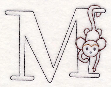 Baby Animals Letter M (Vintage) - 4 1/2 Inch - Image 2