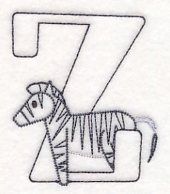 Baby Animals Letter Z (Vintage) - 4 1/2 Inch - Image 2