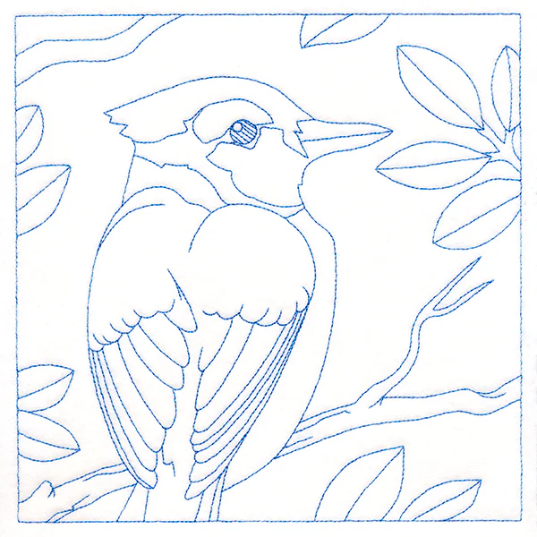 Backyard Birds Quilting - Blue Jay (Double Run)