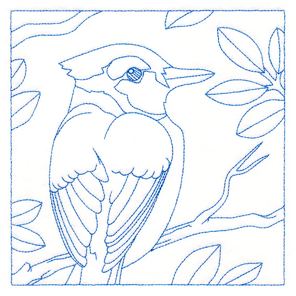 Backyard Birds Quilting - Blue Jay (Double Run) - Image 3
