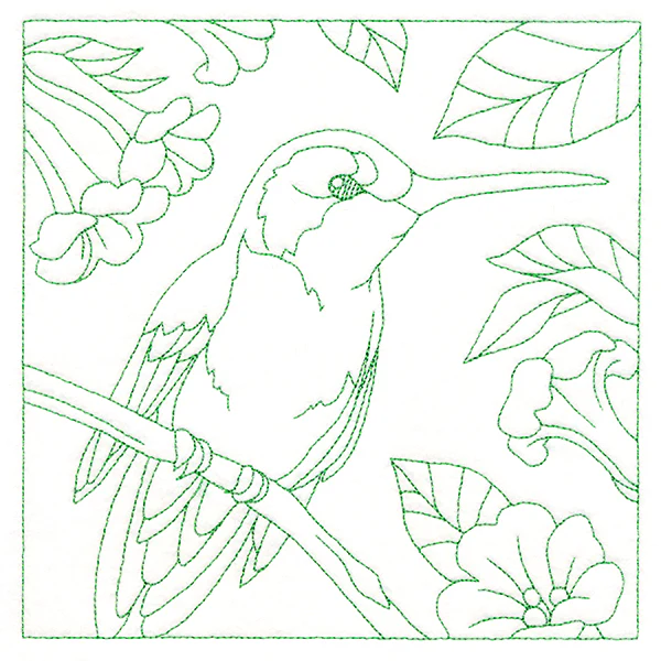 Backyard Birds Quilting - Hummingbird (Double Run) - Image 2