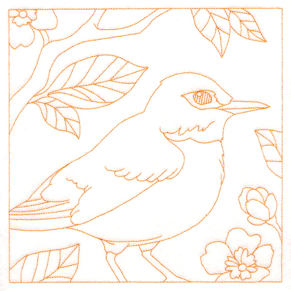 Backyard Birds Quilting - Robin (Double Run)