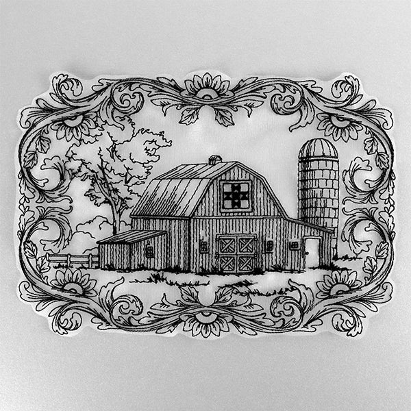 Barn and Silo Scene Doily (Organza) - Image 10