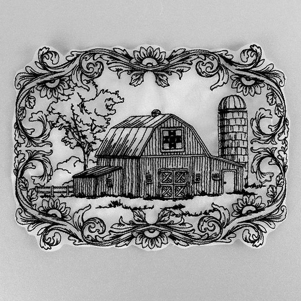 Barn and Silo Scene Doily (Organza) - Image 4